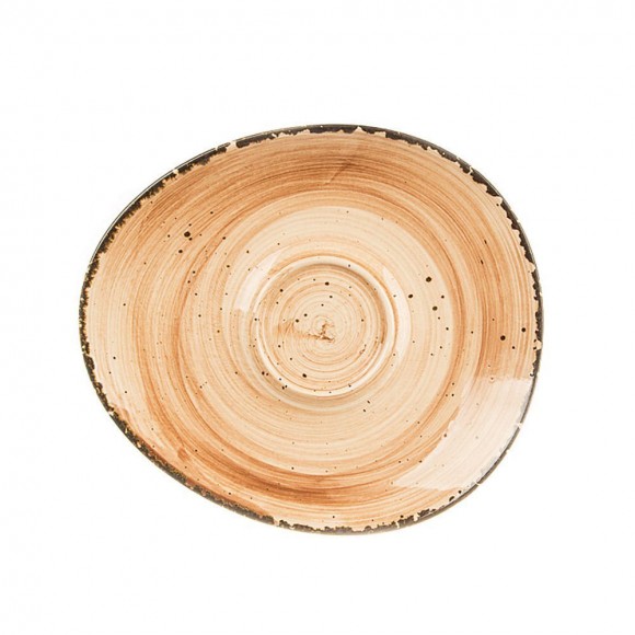 Блюдце 14,5*12,5 см кофейное для чашки арт. 81223096 Organica Sand  [6], RIC - 81223097
