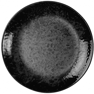Тарелка мелкая «Нанокрем Блэк»;фарфор;D=250,H=25мм;черный COM- 03014427