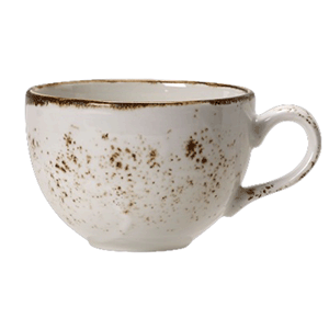 Чашка кофейная «Крафт Вайт»;фарфор;85мл;D=65,H=50,L=85мм;белый,коричнев. COM- 3130568